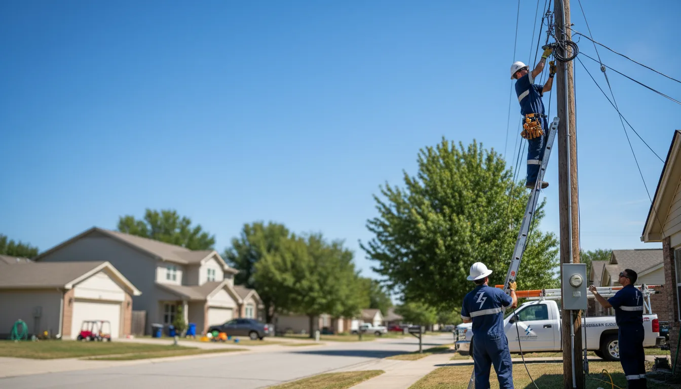 Residential electrician providing installation services in Dixmont, ME